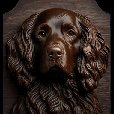 3D model American Water Spaniel dog (STL)